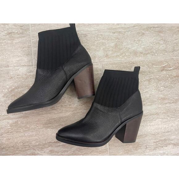 New! Kelsi Dagger sock black leather Booties sz 8 NWT - Picture 2 of 13